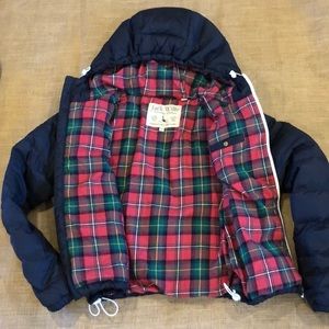 Jack Wills Fabulously British Woman’s Navy Puffer flannel lined Jacket US10/UK14